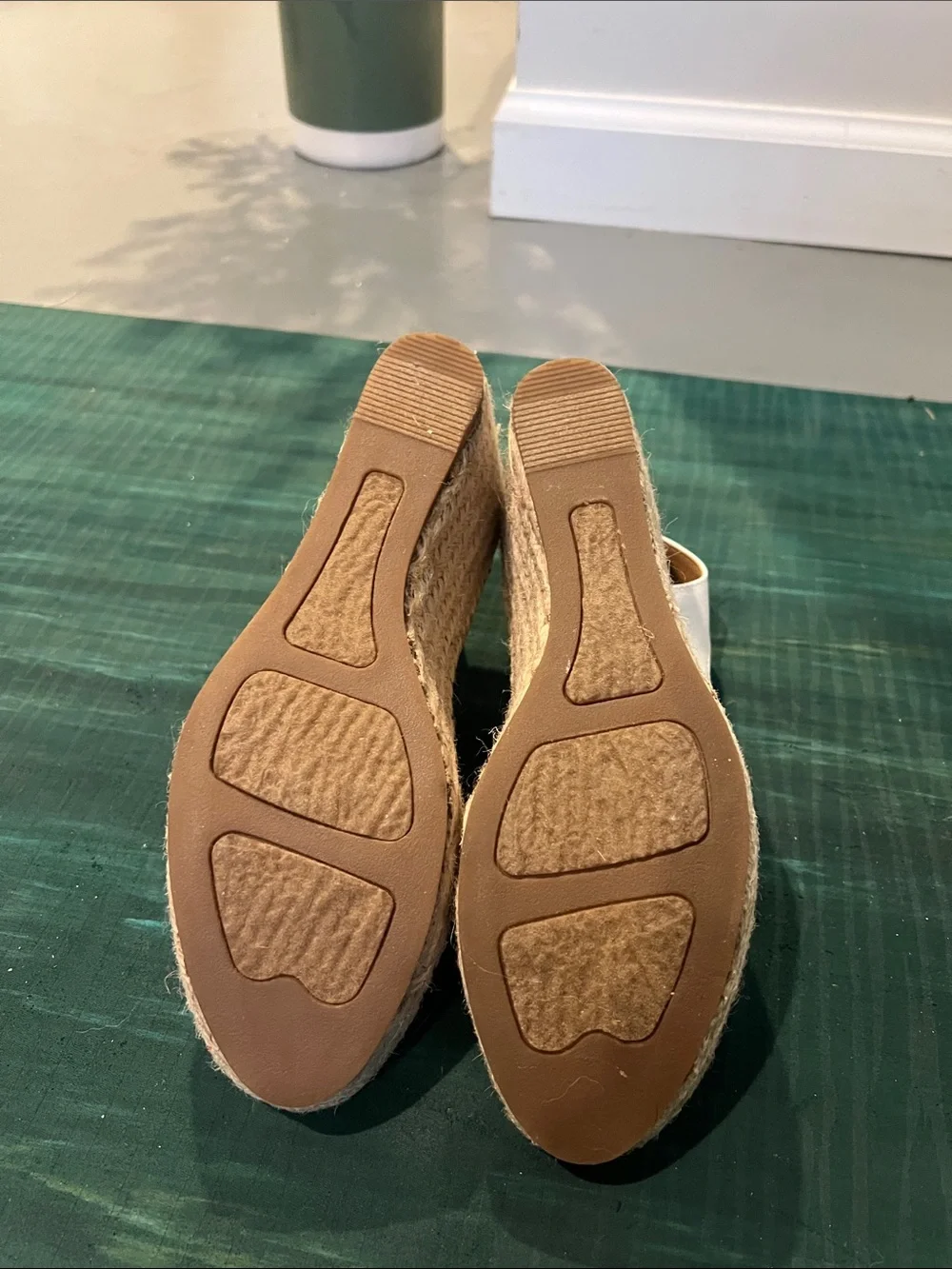 White Mountain White Slingback Espadrille Sandals